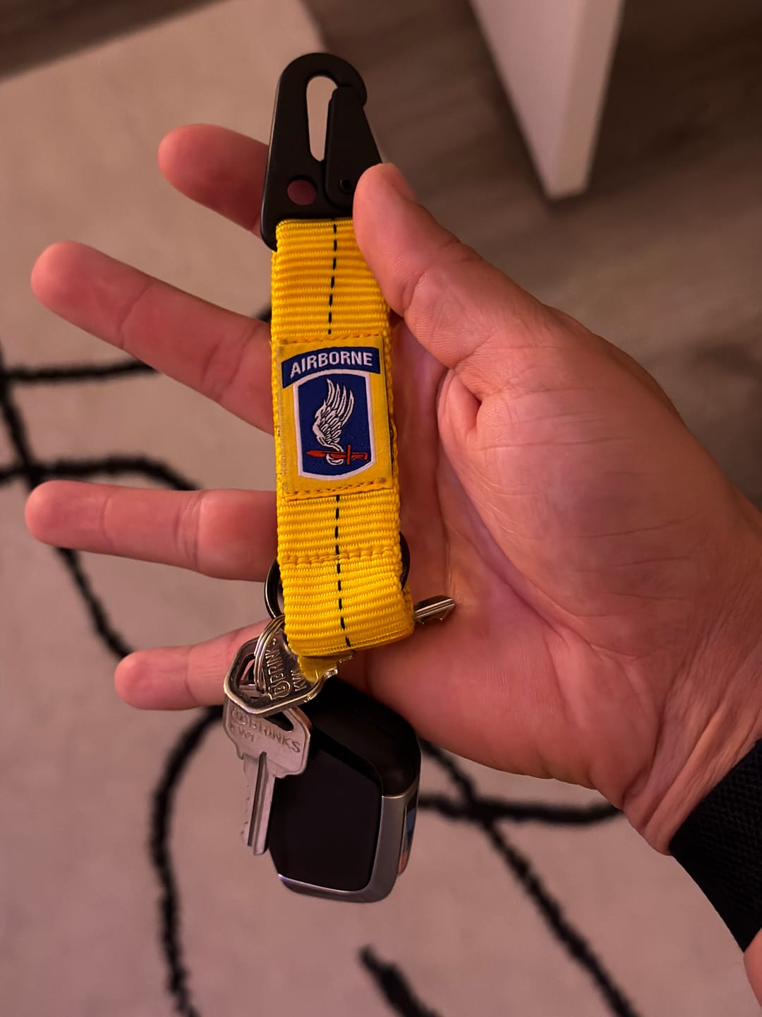 Customer photo review of 4-in-the-Hand Static Line Lanyard Keychain (All)