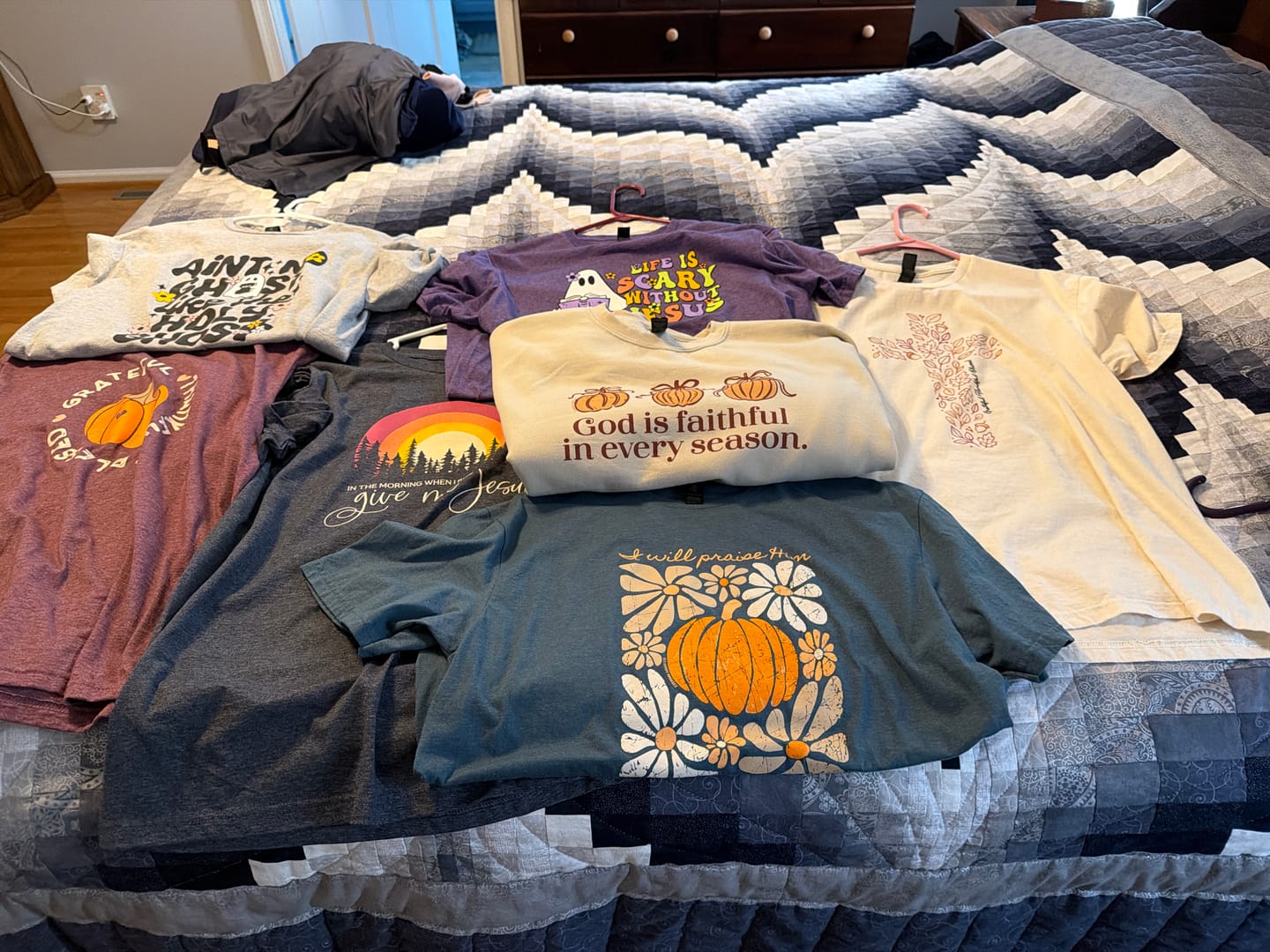 Customer photo review of God is Faithful Sweatshirt