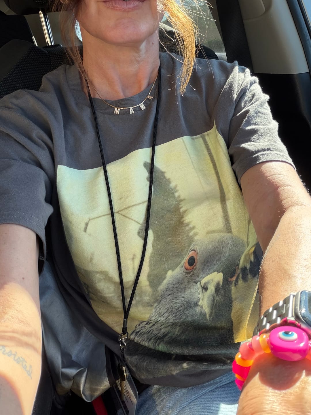 Customer photo review of Pigeon Selfie 4 T-Shirt