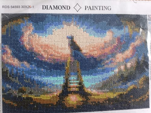 Customer photo review of Stairway to Dog Heaven | Diamond Painting Kit