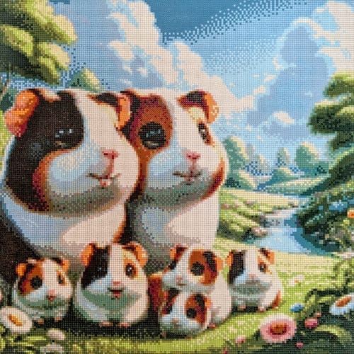 Customer photo review of Magic of the meadow friends | Diamond Painting Kit