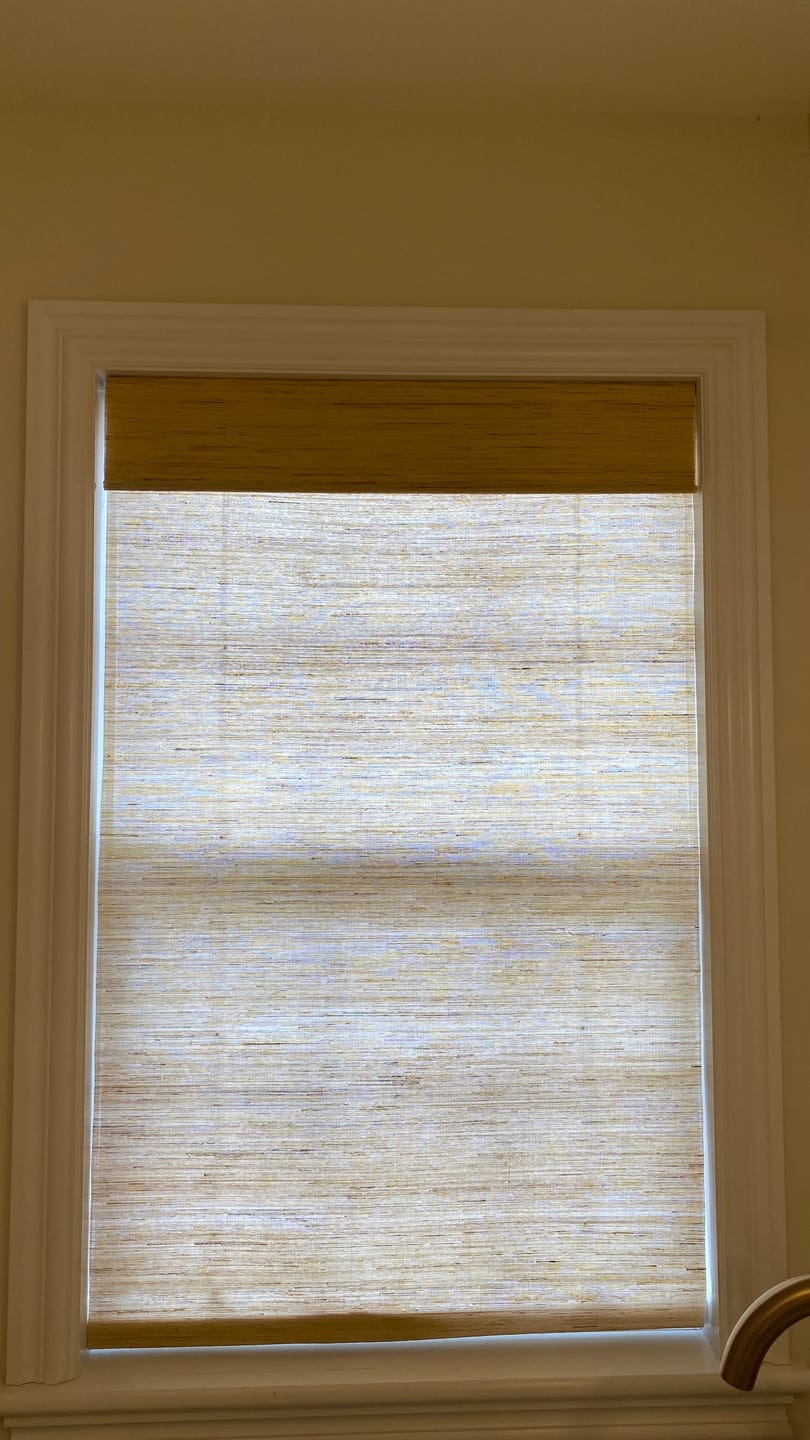 Customer photo review of Jute Ethereal Eco-Friendly Woven Wood Shades