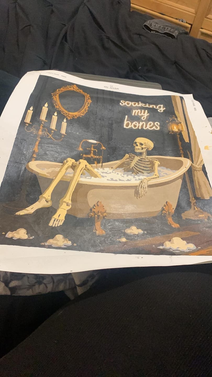 Customer photo review of Soaking My Bones | Paint by Number