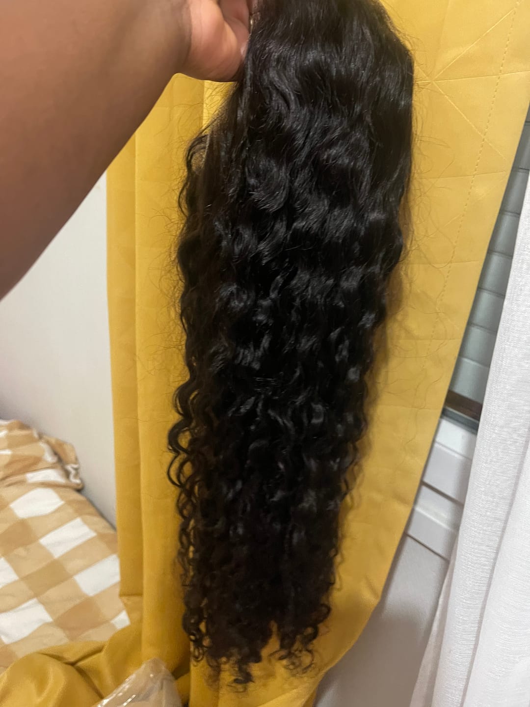 Customer photo review of FORGIRL FOREVER 13x6 Wear Go Glueless Wig With Drawstring Quick Easy Install Ear To Ear Water Wave Pre-Cut Lace Frontal Human Hair Wig Beginner Friendly