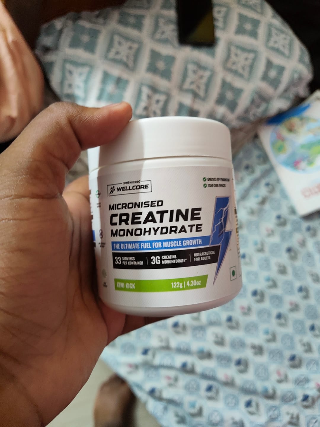 Customer photo review of Wellcore - Pure Micronised Creatine Monohydrate | Kiwi Kick (122g, 33 servings)