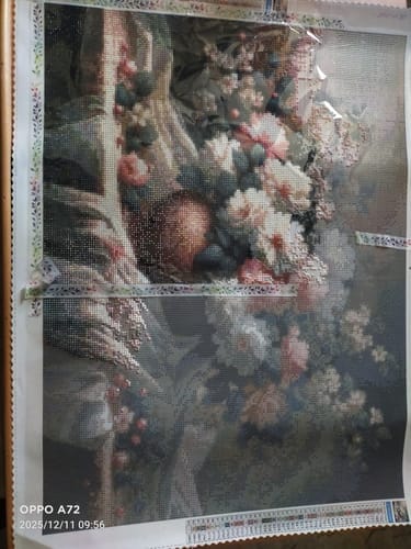 Customer photo review of White and Pink Bouquet | Diamond Painting Kit