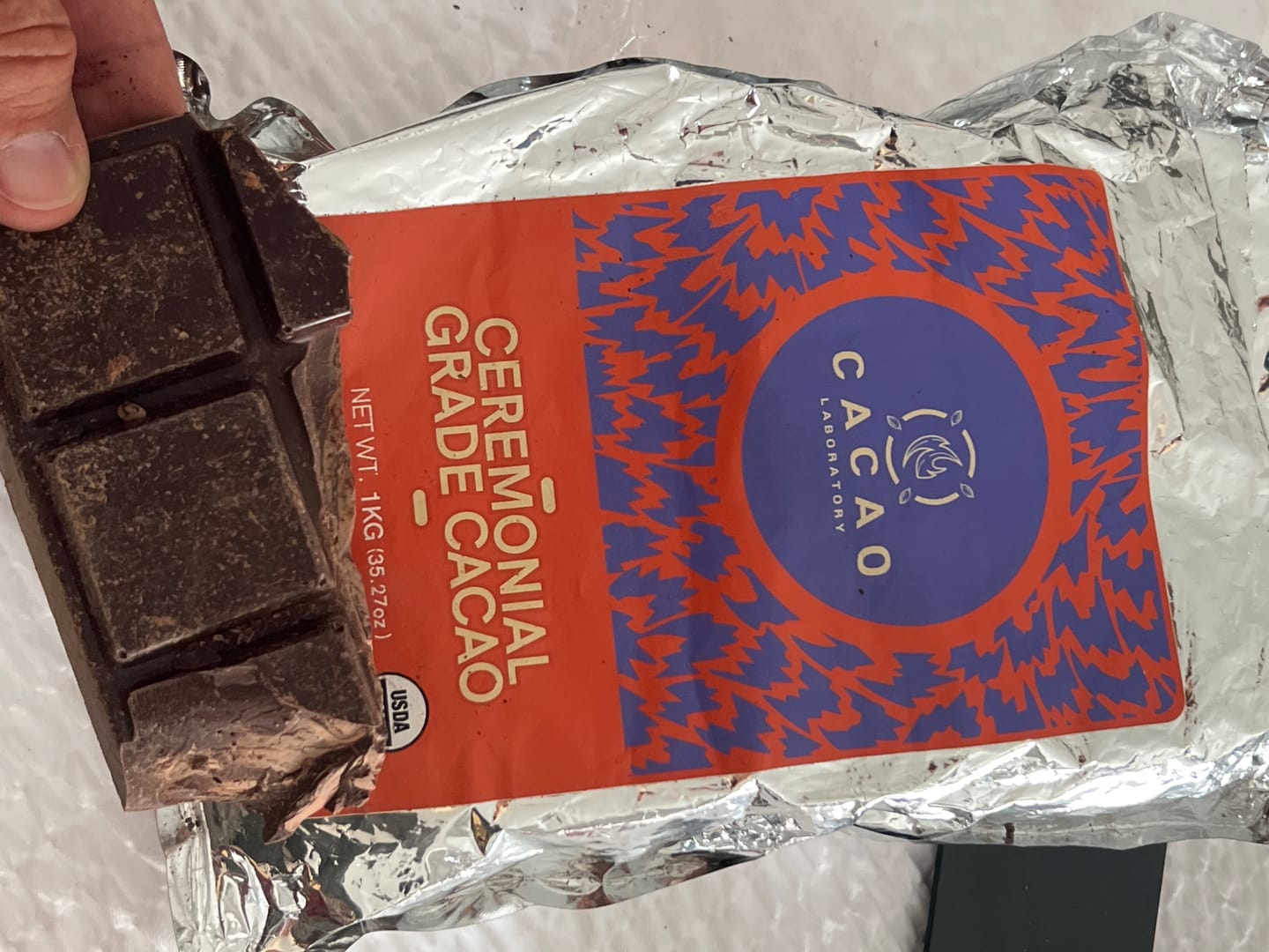 Customer photo review of 100% Arriba Nacional Ceremonial-Grade Cacao Paste, Organic