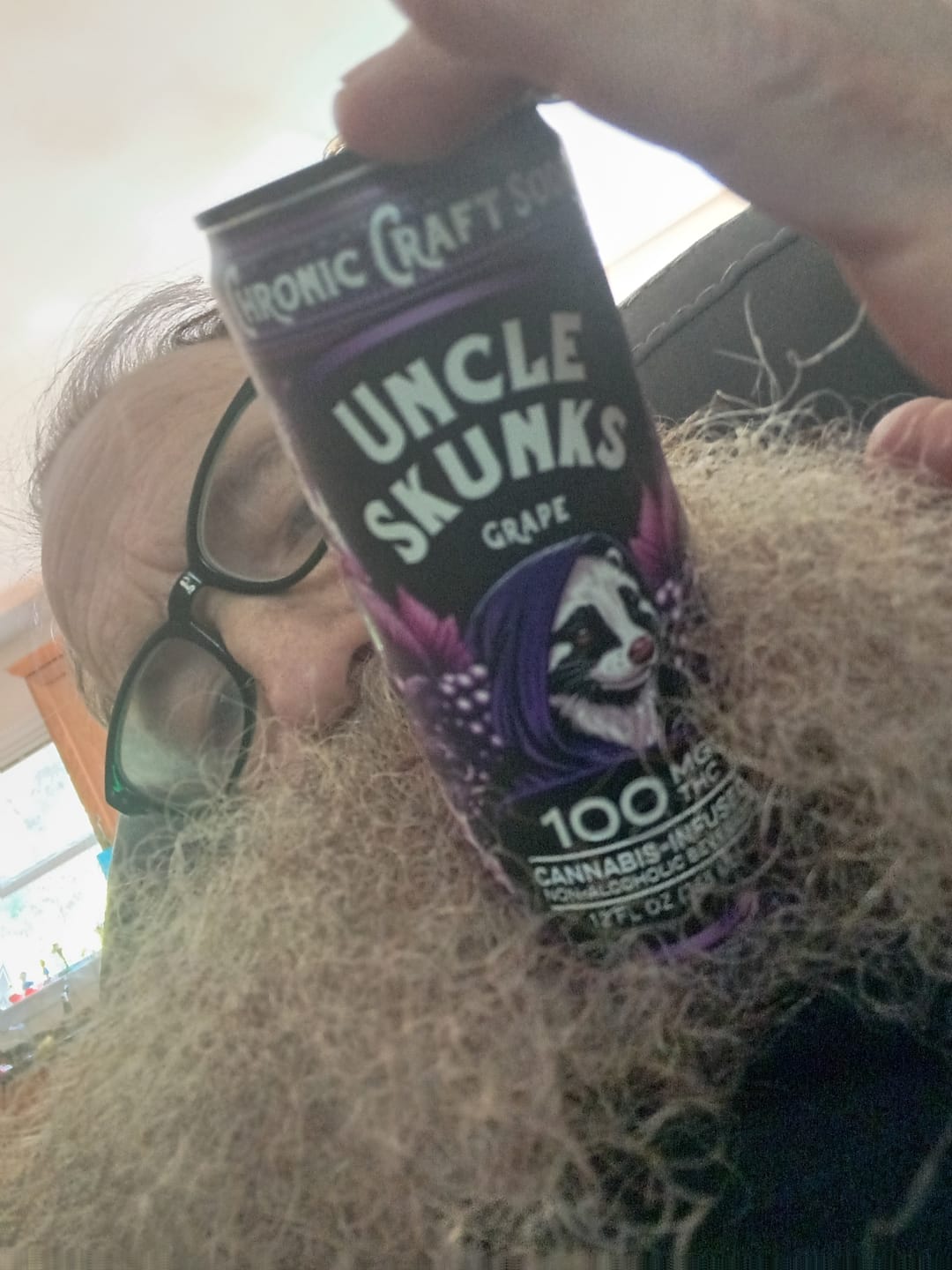 Customer photo review of Grape | 100 mg | 12oz Chronic Craft Soda