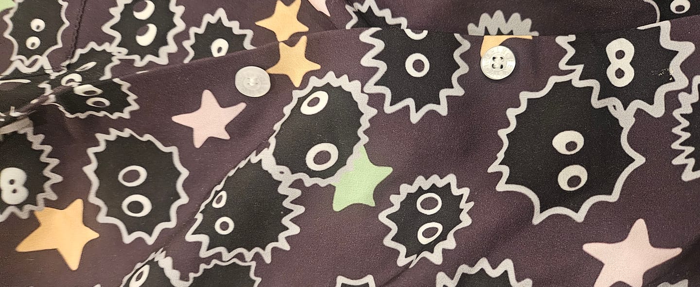 Customer photo review of Sootsprites Anime Button Up Shirt