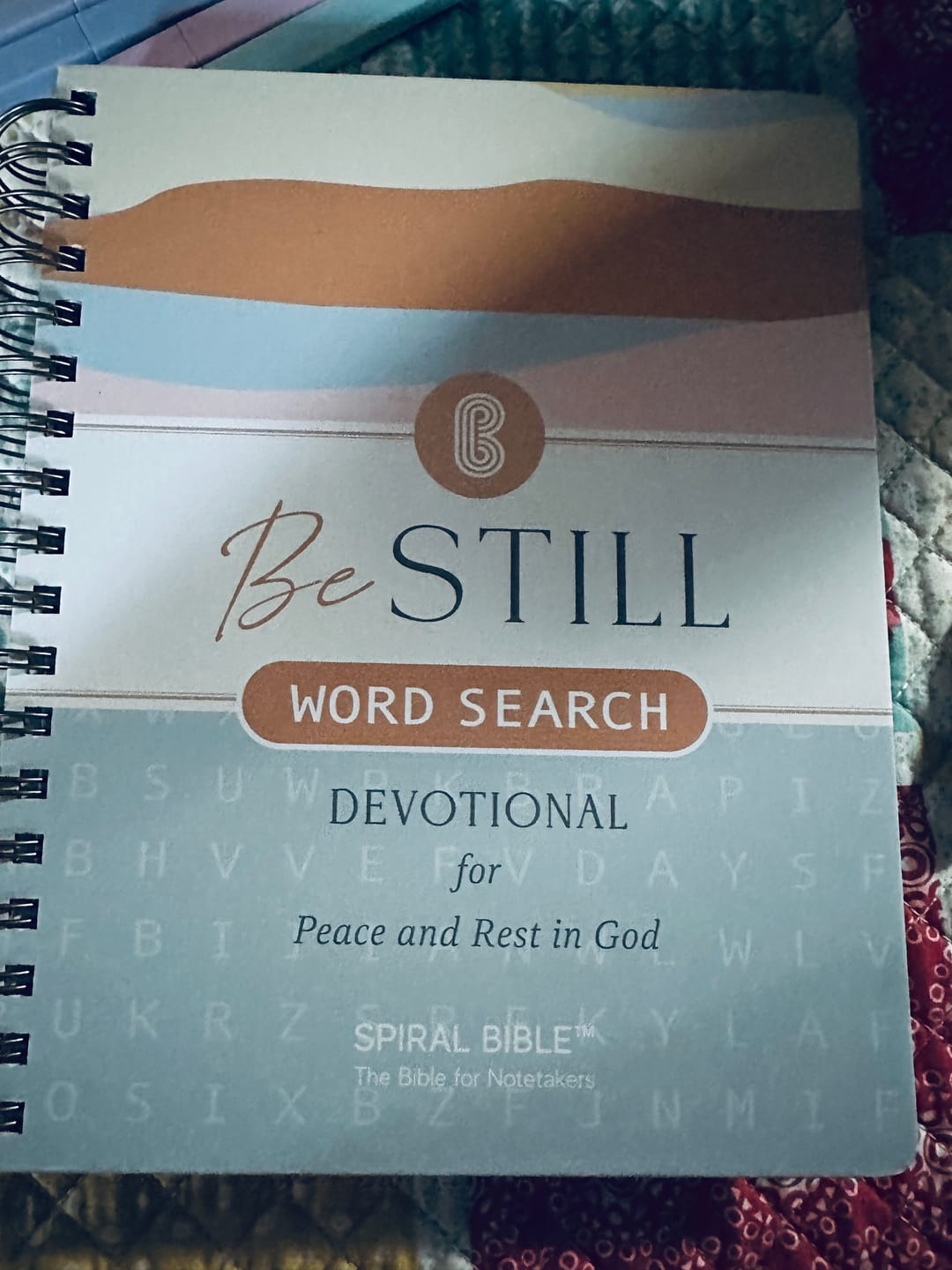 Customer photo review of Be Still: Word Search Devotional for Peace & Rest in God