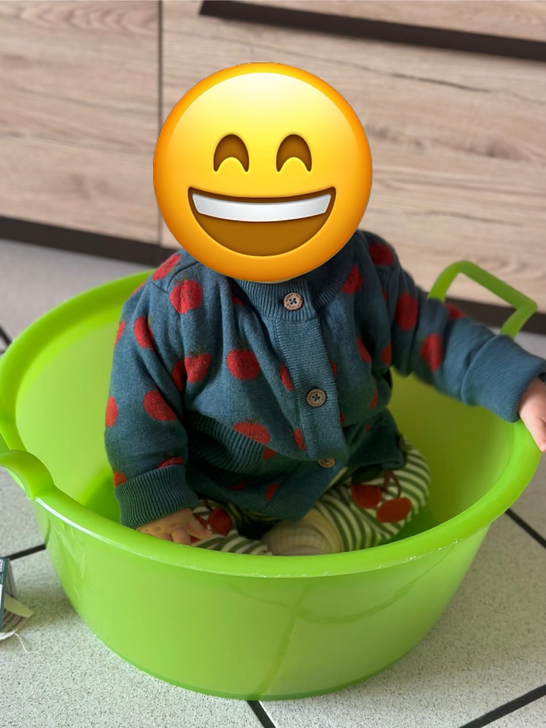 Customer photo review of Apple A Day Knitted Cardigan