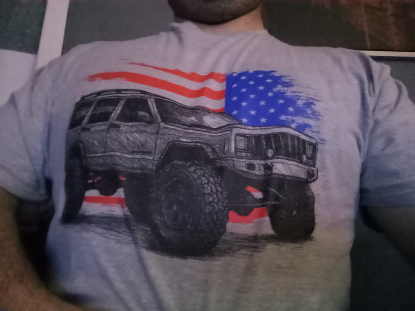 Customer photo review of Patriot XJ T-Shirt