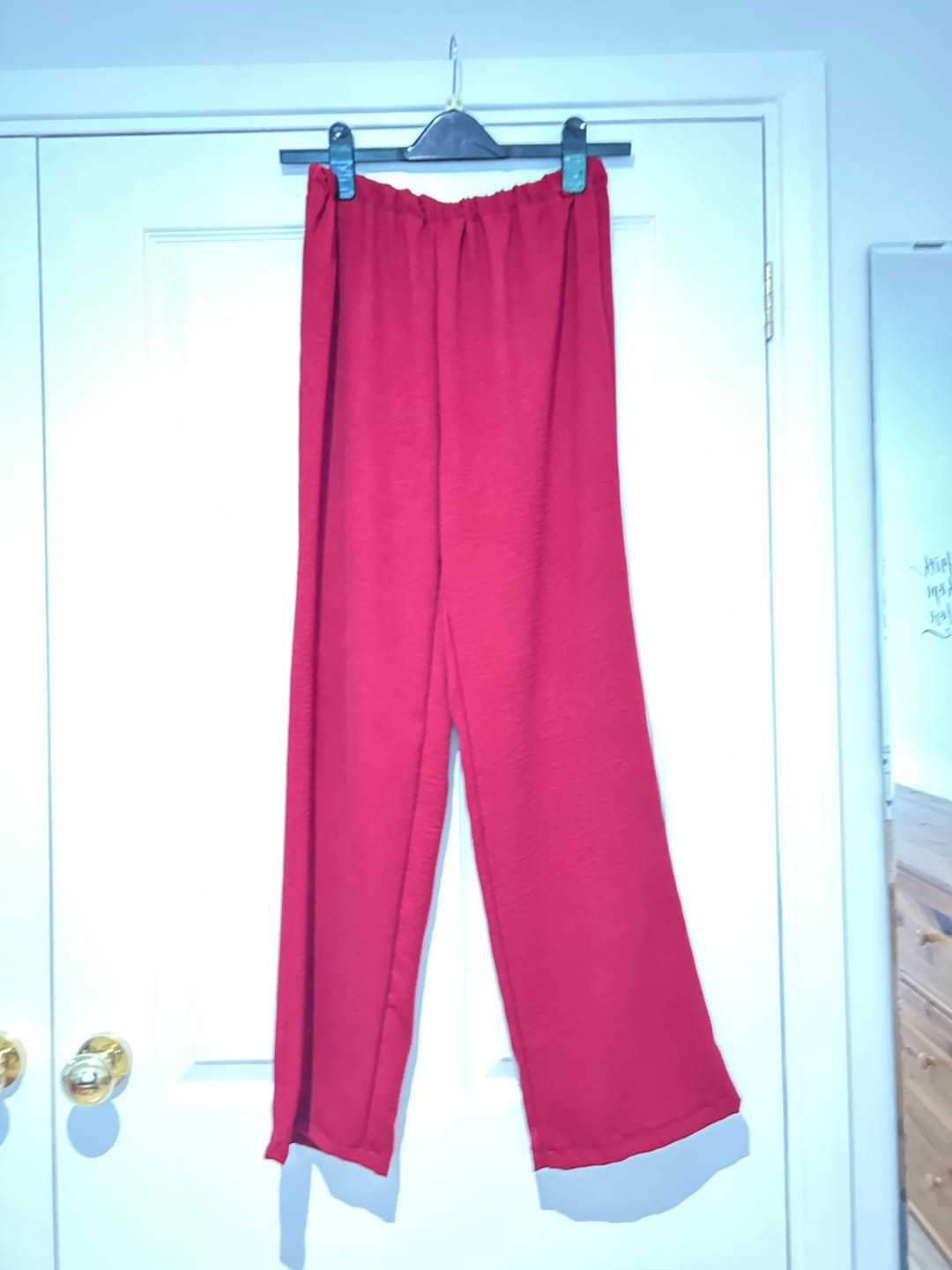 Customer photo review of Plain Italian Stretch Crepe Polyester Fabric