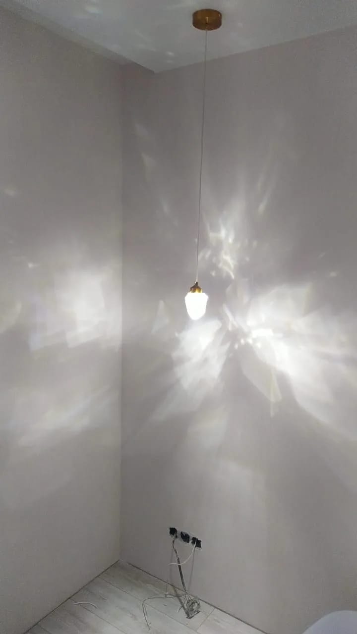 Customer photo review of Gold Crystal Drop Pendant Light for Kitchen Island, 15 cm