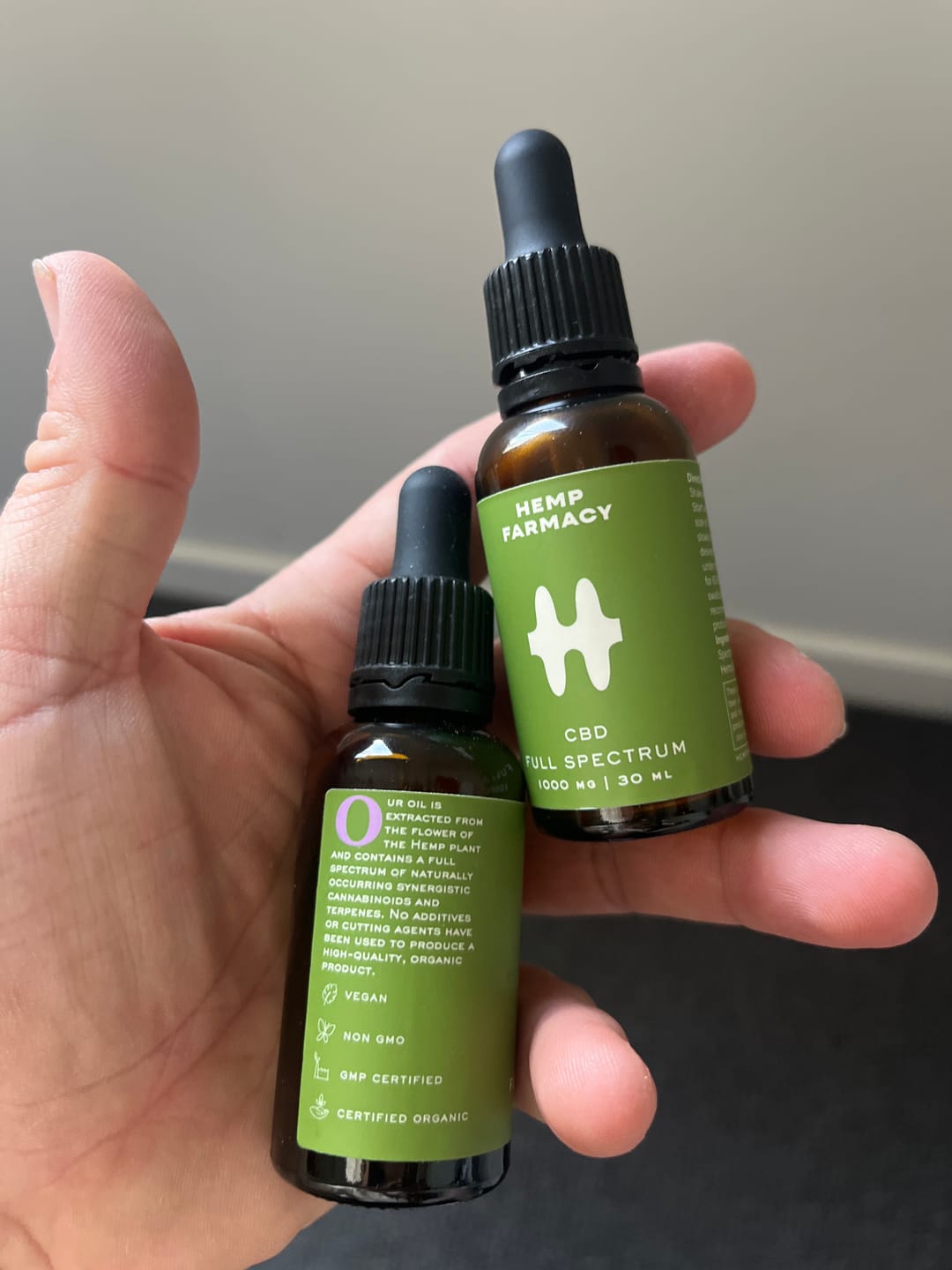 Customer photo review of Drops - Moderate 1000mg