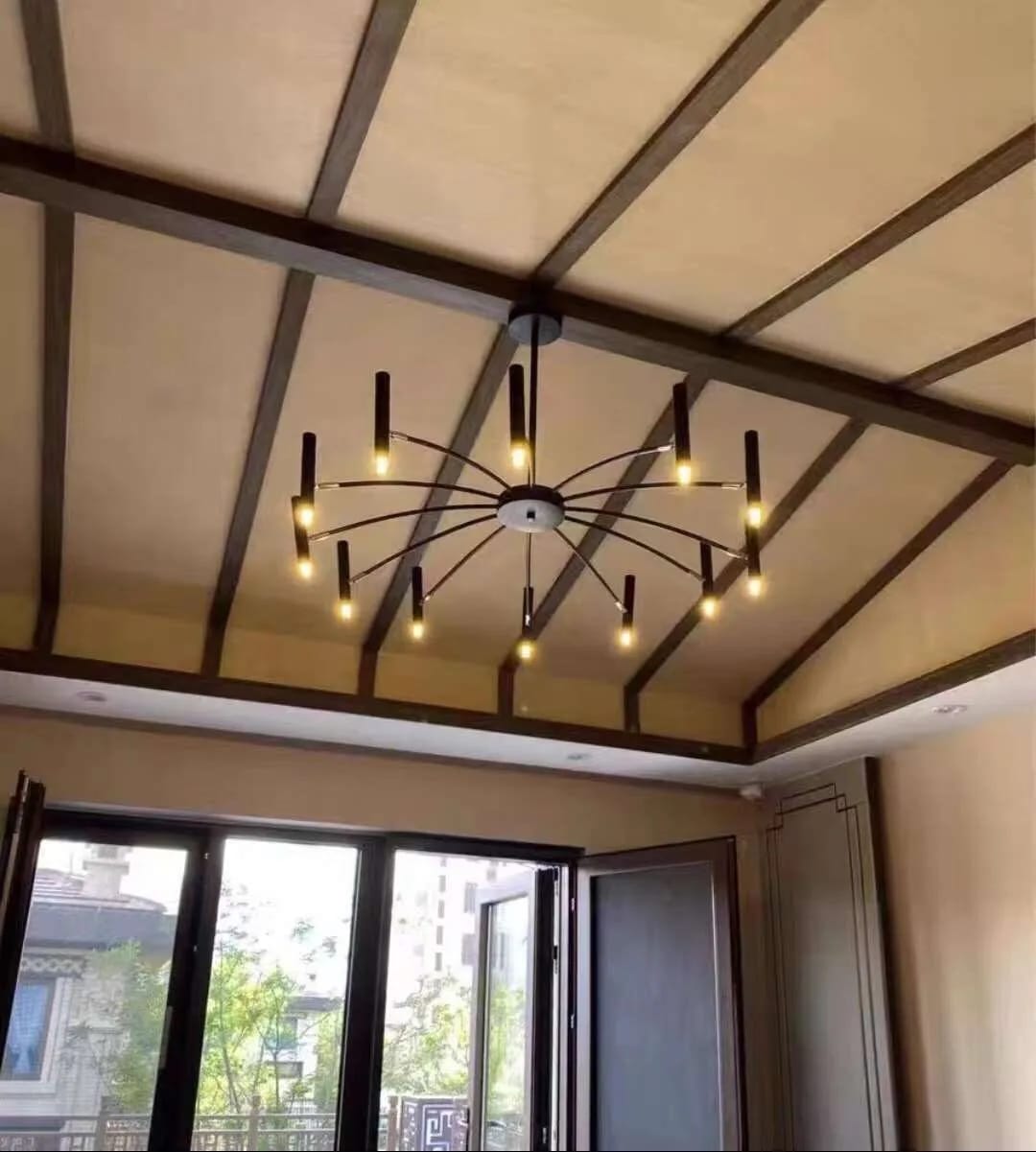 Customer photo review of Black Iron Chandelier for Dining Table, 24-Light, 130 cm
