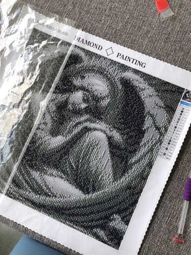 Customer photo review of Sleeping angel | Diamond Painting Kit