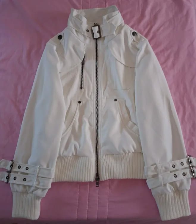 Customer photo review of Subculture Harajuku Vintage Safari Jacket Button-Front Zip-Up