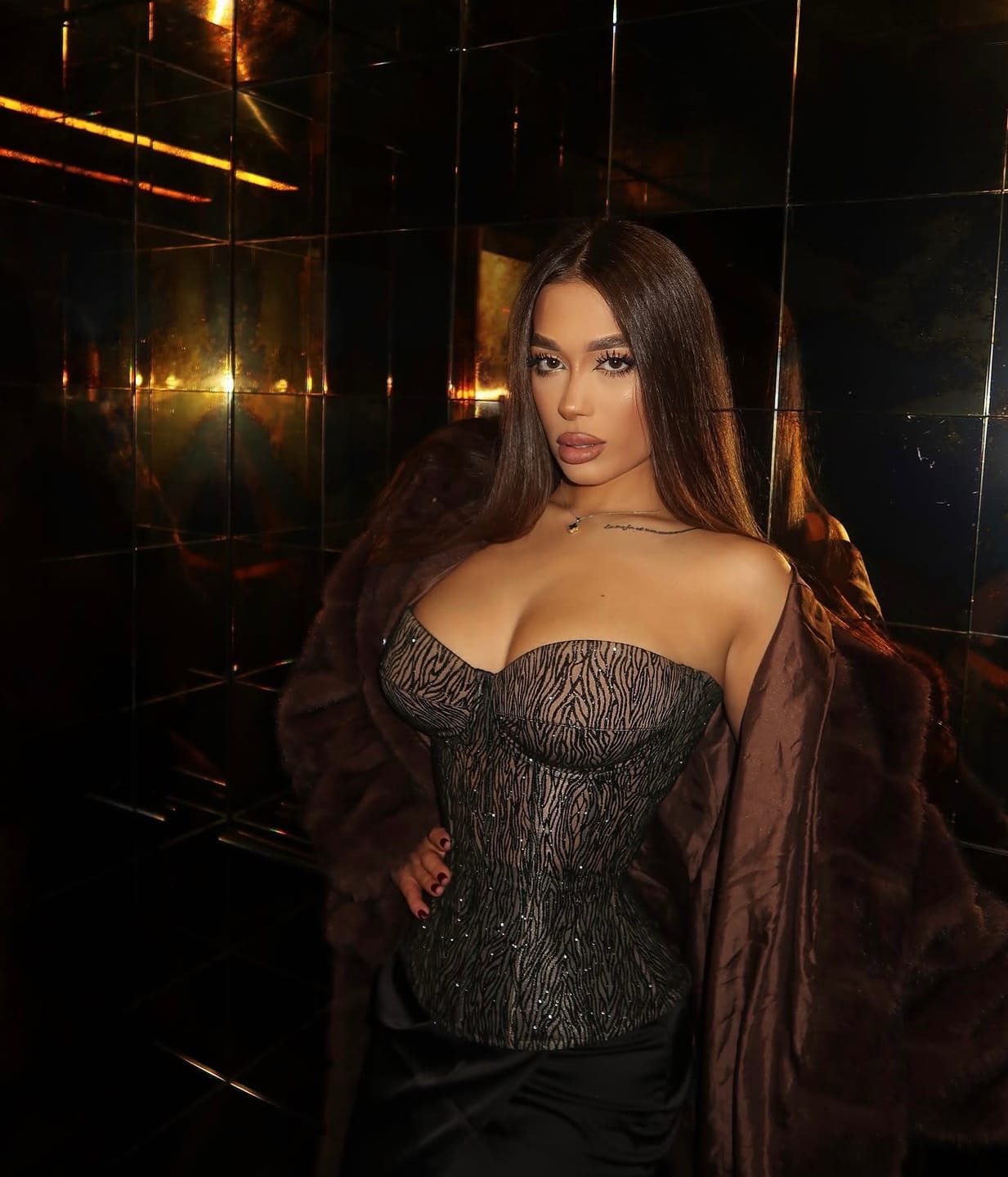 Customer photo review of Zebra corset