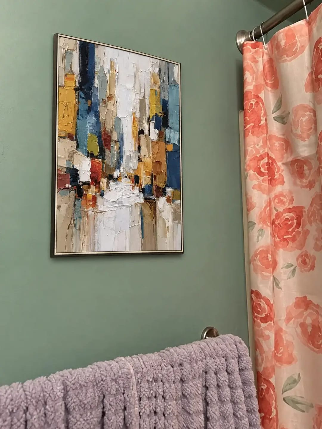 Customer photo review of Modern Impasto Abstract Urban Street