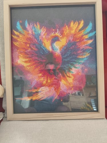 Customer photo review of Magnificent Phoenix | AB Diamond Painting Kit