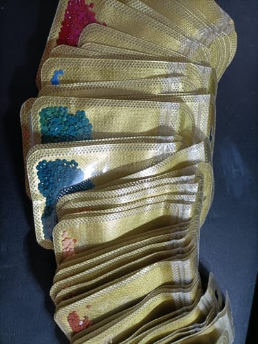 Customer photo review of Diamond Storage Pouches on a Binder Ring