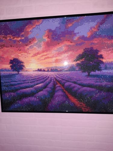 Customer photo review of Lavender Dreams on the Horizon | Diamond Painting Kit