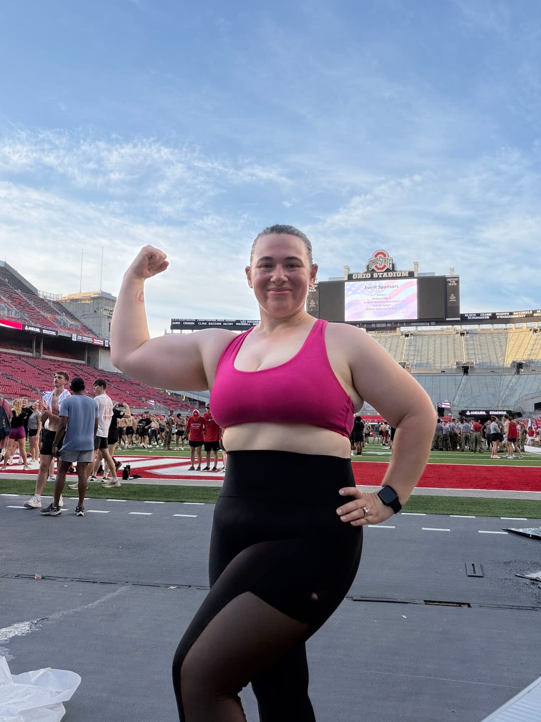 Customer photo review of DAYDREAM Performance Full Length Legging Mesh Side Panels and Pockets