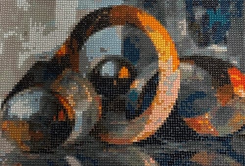 Customer photo review of Infinite Reflections | Diamond Painting Kit
