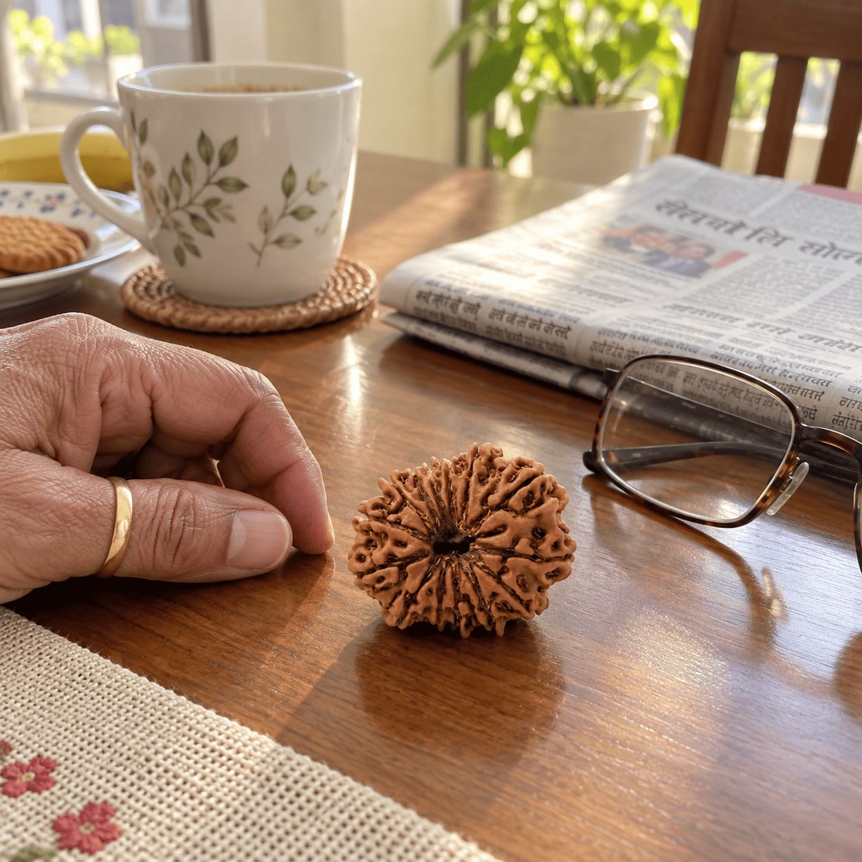 Customer photo review of 13 Mukhi Rudraksha (Nepali)