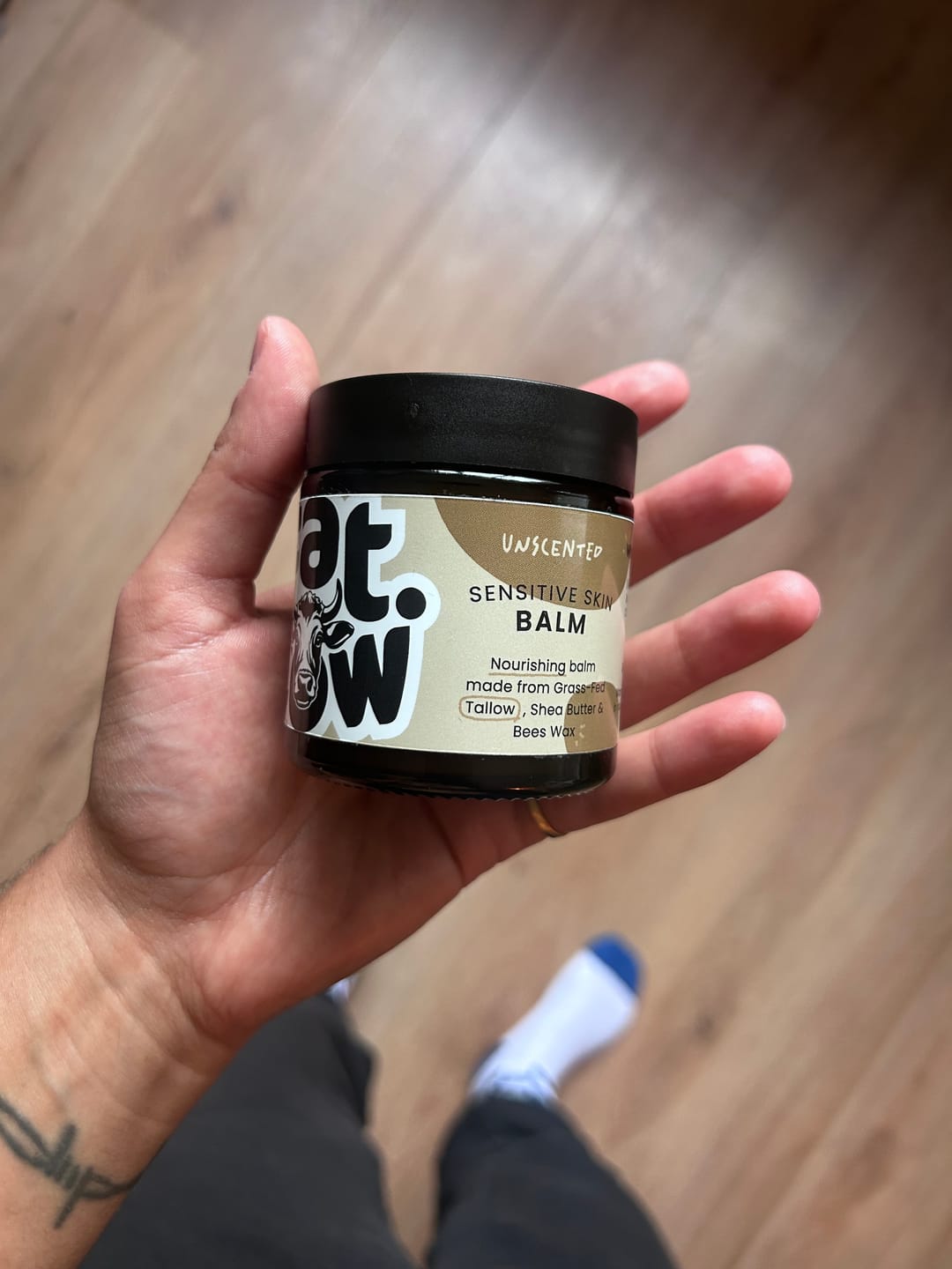 Customer photo review of Grass-Fed Tallow Body Balm | Cold Weather Protection