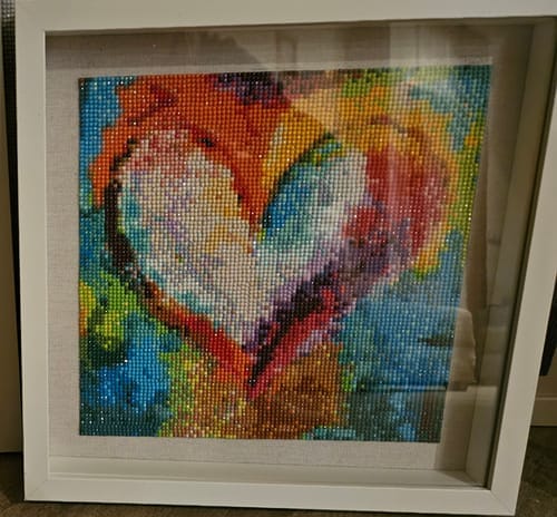 Customer photo review of Abstract Heart | Diamond Painting Kit
