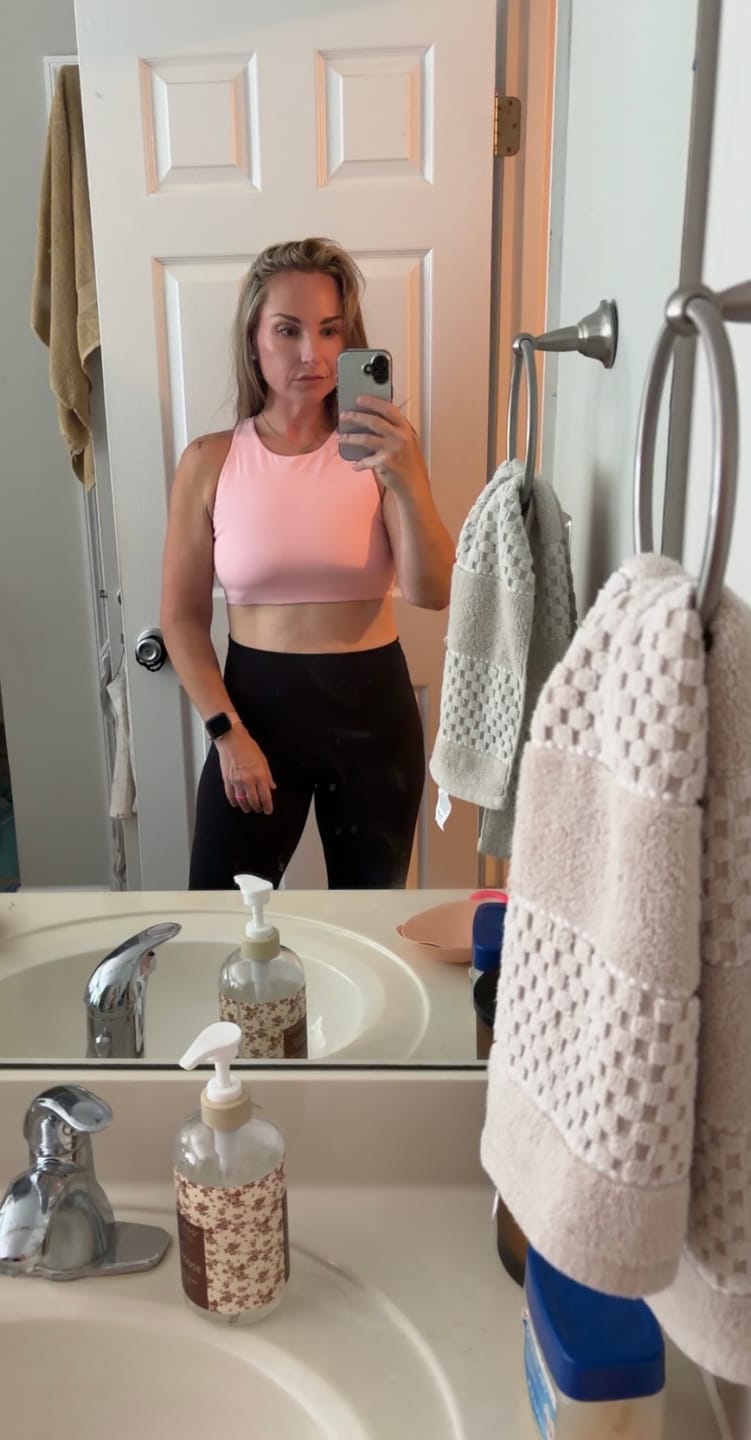 Customer photo review of ESSENCE High Neck Racerback Sports Bra