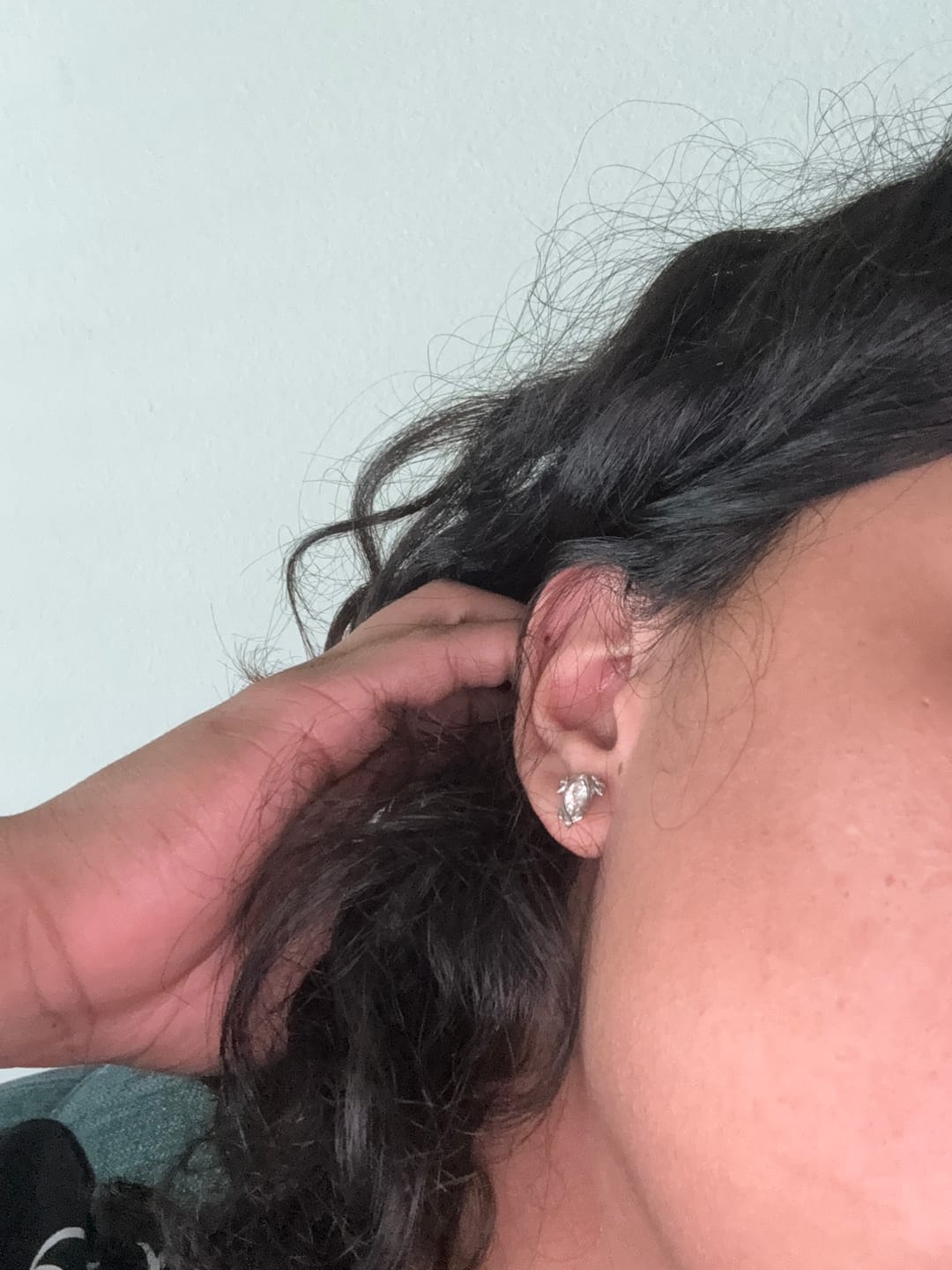 Customer photo review of BIRTHSTONE STUD EARRING