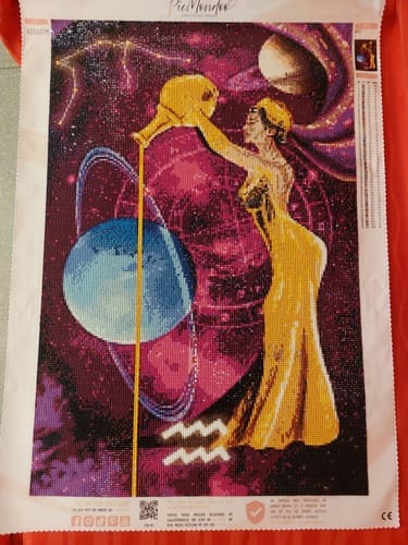 Customer photo review of Zodiac Clock | Diamond Painting Kit