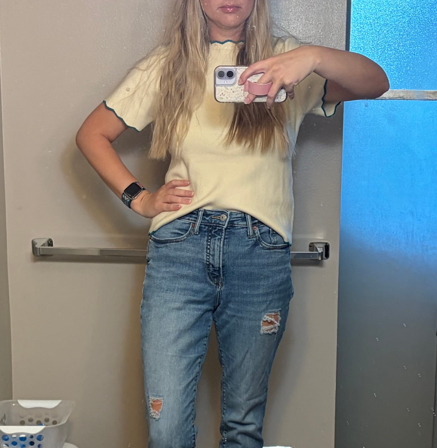 Customer photo review of Simply Scalloped Sweater Tee