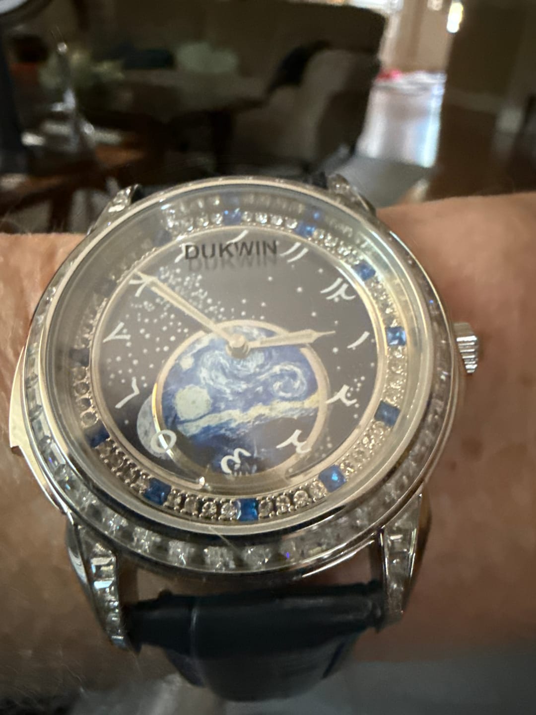 Customer photo review of Astral Vortex - Automatic Mechanical Watch for Men l Nebula Moonphase Dial