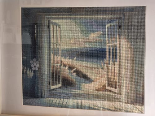 Customer photo review of Window View of the Dunes | Diamond Painting Kit