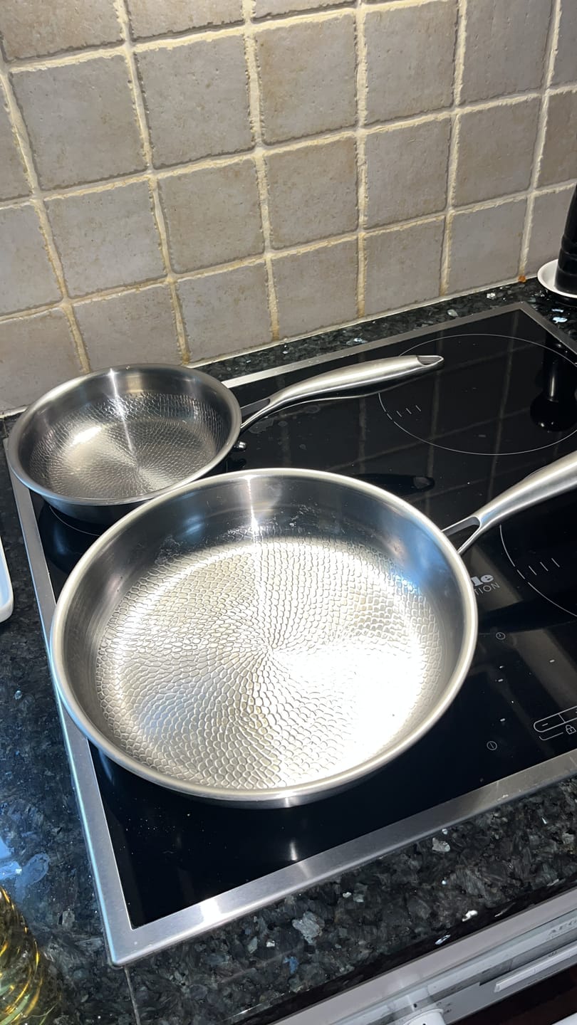 Customer photo review of Hand-Hammered Titanium Pan