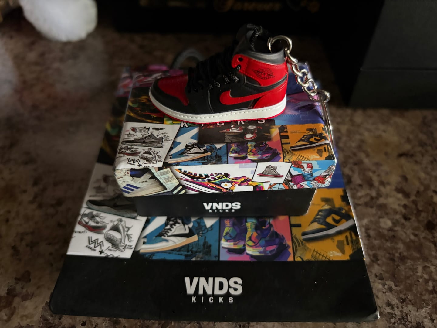 Customer photo review of AJ1 Collection | Mini Sneakers Keychain