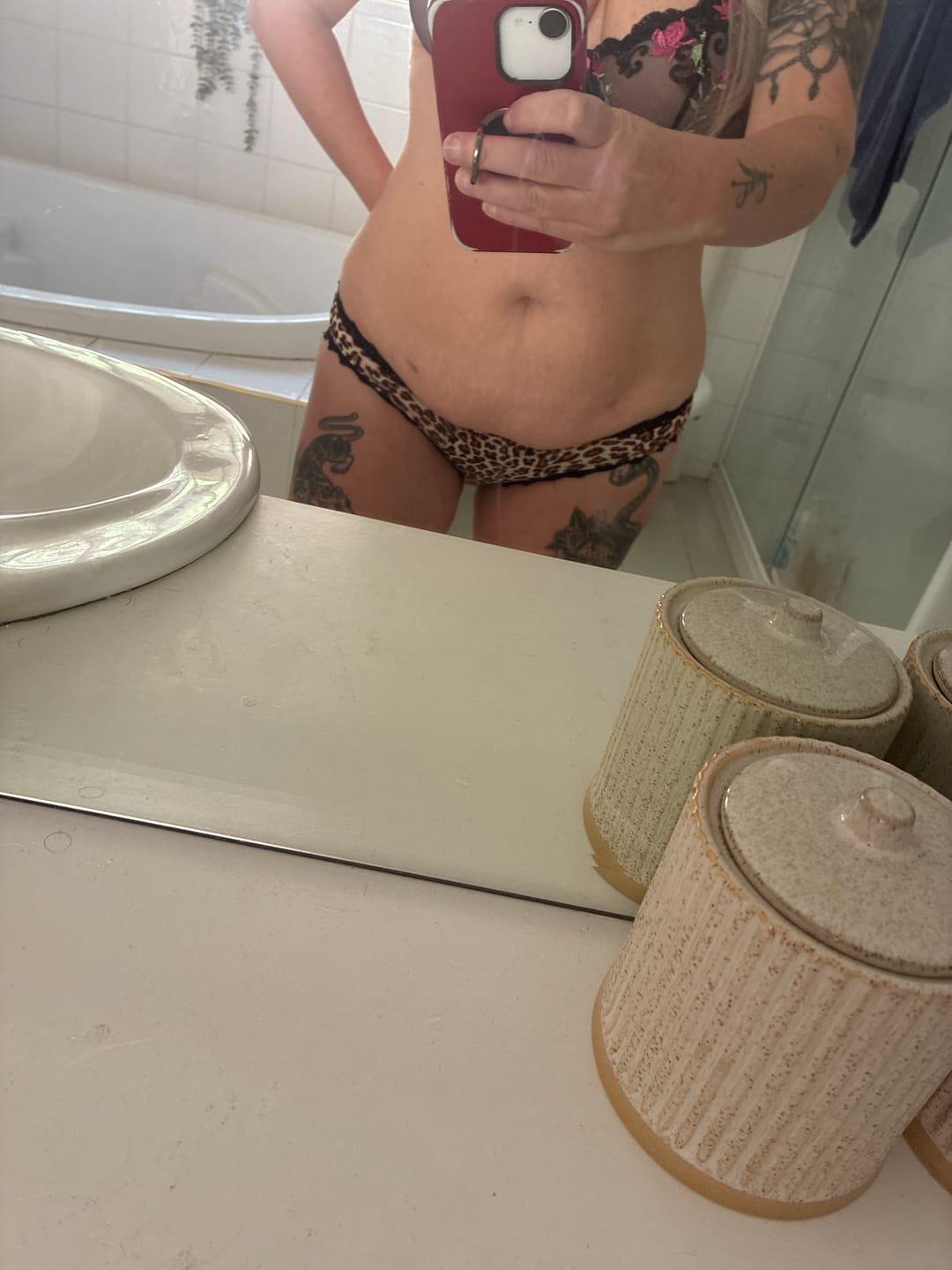 Customer photo review of Leopard Lace Period Undies