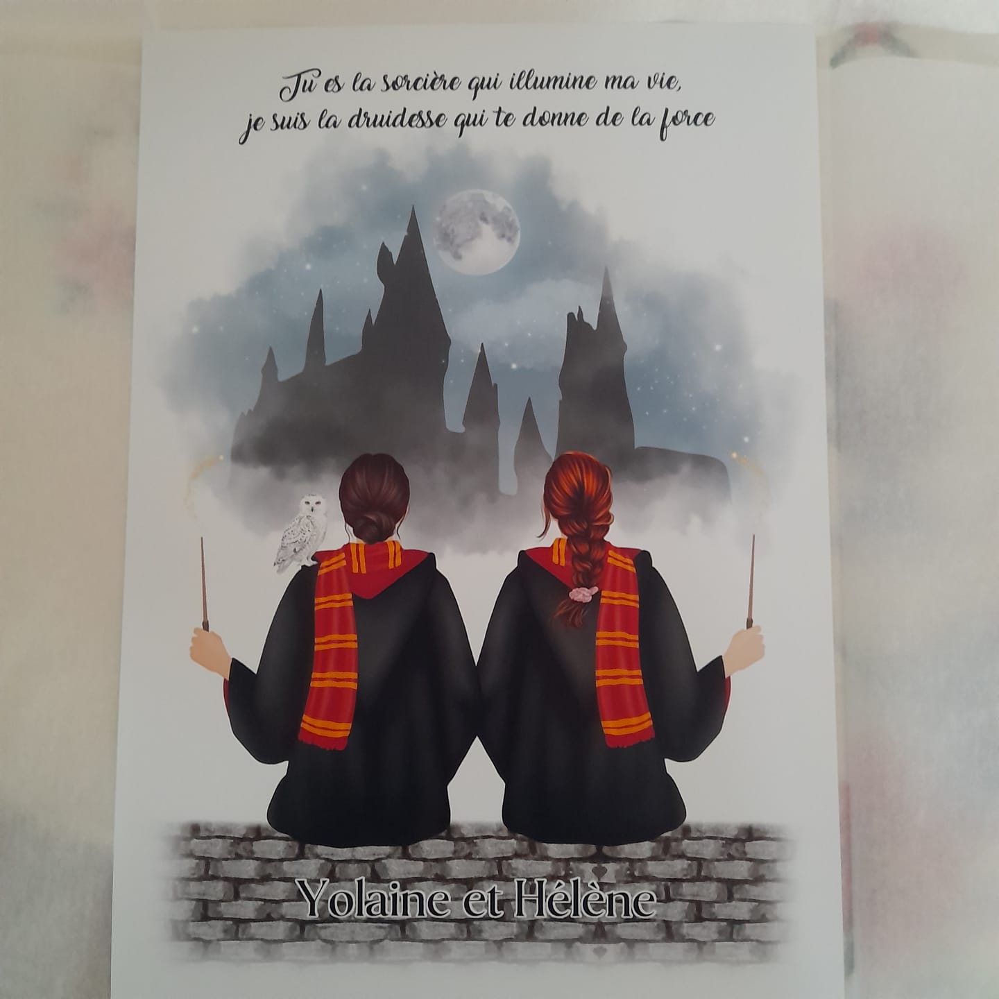 Customer photo review of Affiche Personnalisée - Meilleures Amies Sorcières