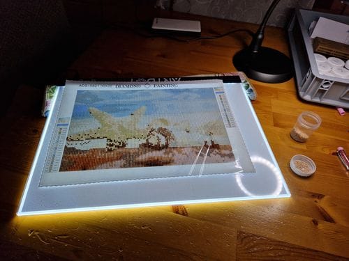 Customer photo review of Starfish and Seashell | Diamond Painting Kit