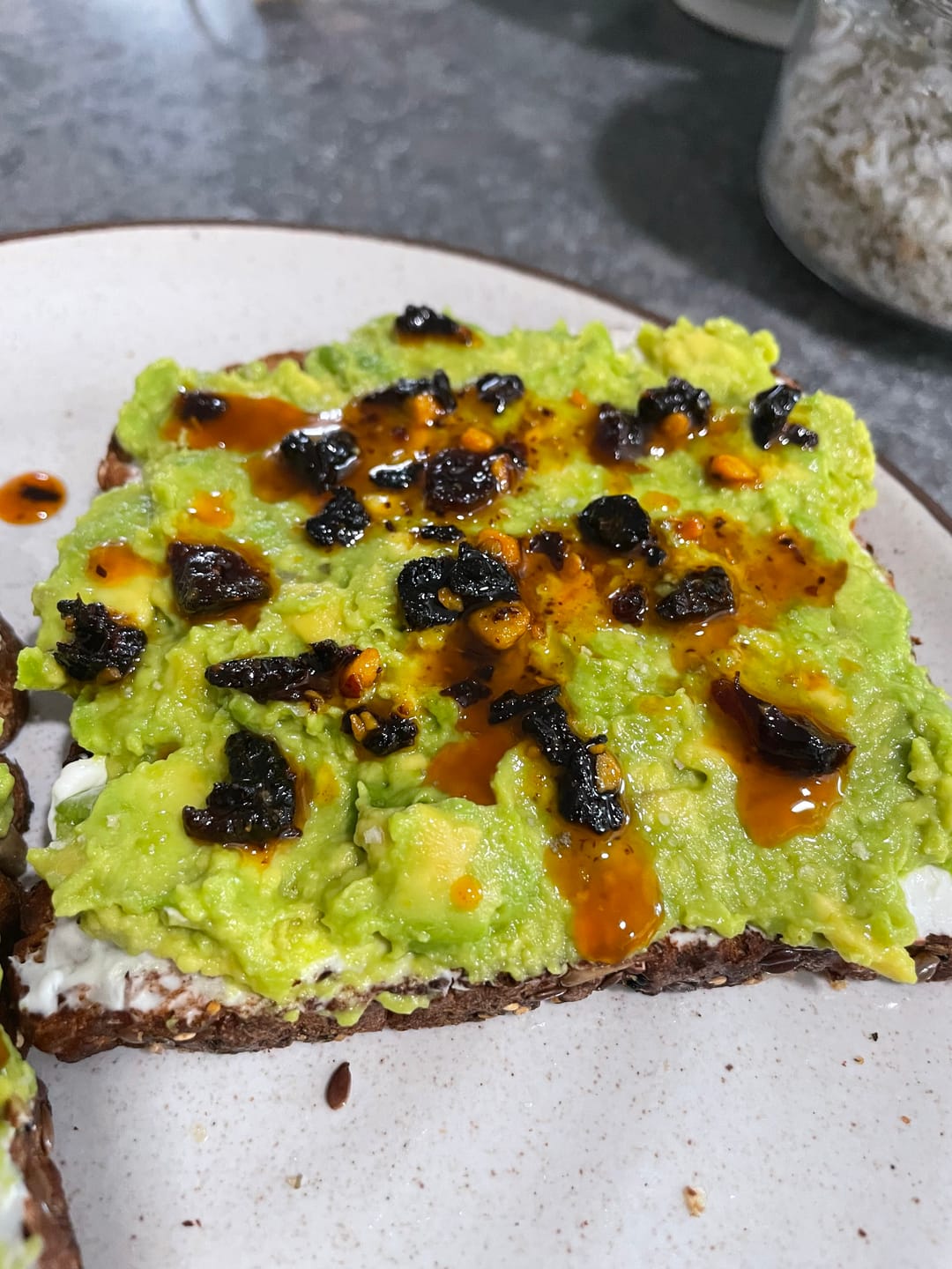 Customer photo review of Salsa Macha with Pistachios & Morita Chiles