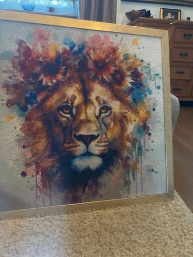 Customer photo review of King of the animals (DP-2658) | Diamond Painting Kit