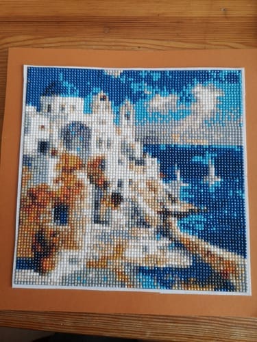 Customer photo review of Sunlit Santorini | Diamond Painting Kit