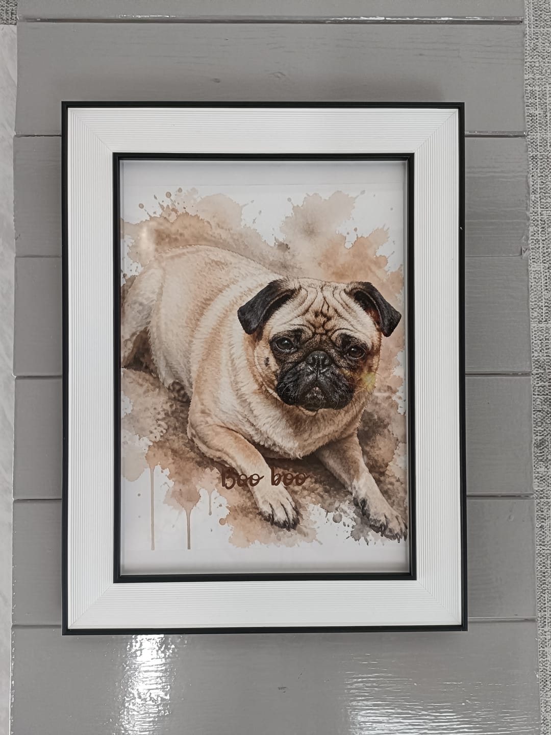 Customer photo review of Watercolour Realistic Portrait - Personalised Poster