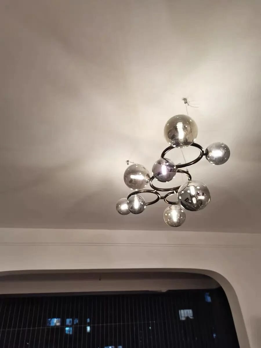 Customer photo review of Glass Chandelier for Living Room, Globe Cluster, 78 cm