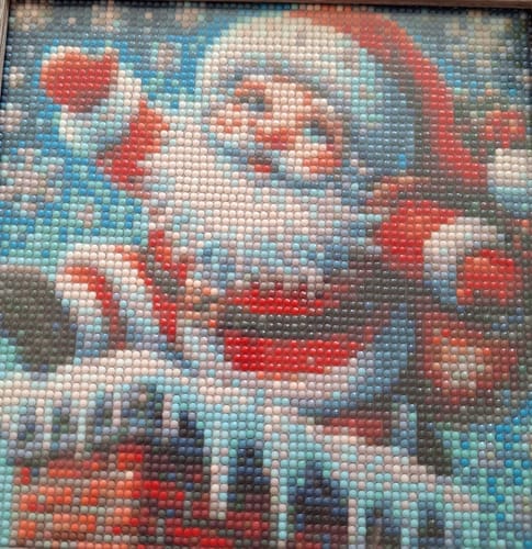 Customer photo review of Santa Claus Chimney | Diamond Painting Kit