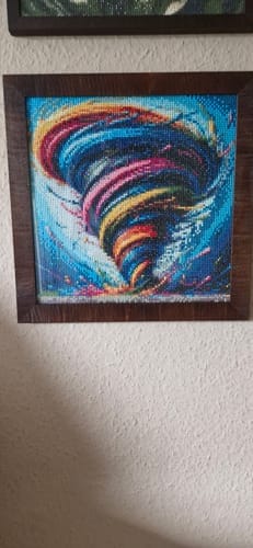 Customer photo review of The Rainbow Tornado | Diamond Painting Kit